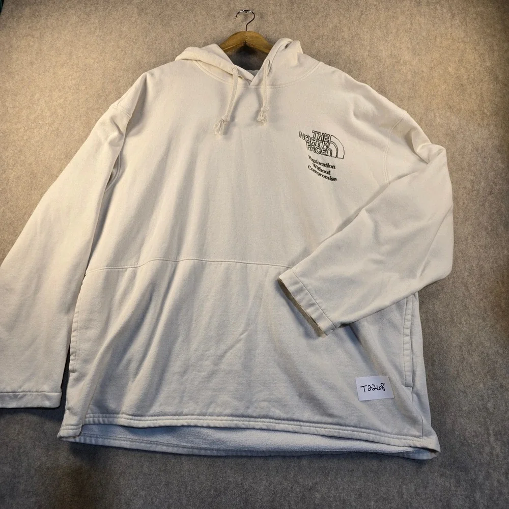 The North Face Exploration Without Compromise Hoodie Mens XXL Cream Graphic
